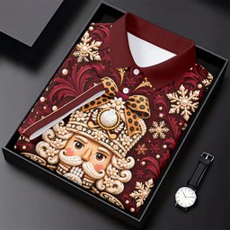 Pearl Nutcracker Christmas Golf Shirt, Womens Golf Apparel, Golf Shirts For Women