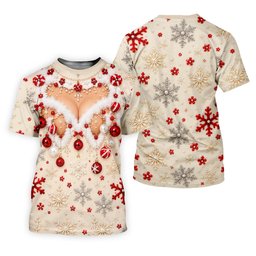 White Ornament Lace Christmas Golf Shirt, Golf Gifts For Women, Ladies Golf Apparel