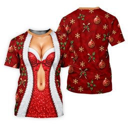 Red Sequin Fur Corset Christmas Golf Shirt, Golf Shirts For Men, Mens Golf Shirts