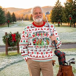 We Wish You Nothing Putt Ugly Christmas Sweater, Christmas Gifts, Christmas Golf Gift