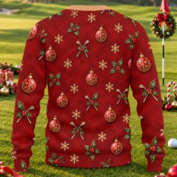 Red Sequin Corset Ugly Christmas Sweater, Funny Christmas Outfit, Golf Lover Gifts