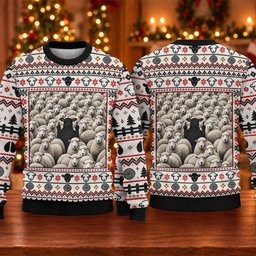 Black Sheep Fair Isle Ugly Christmas Sweater, Funny Christmas Outfit, Christmas Gifts