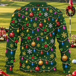 On The Naughty List Abs Ugly Christmas Sweater, Golf Lover Gifts, Funny Xmas Gift