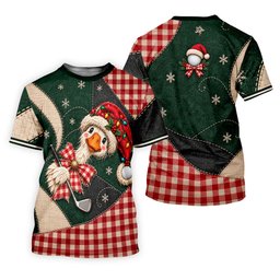 Santa Hat Goose Golfer Christmas Golf Shirt, Mens Golf Shirts, Funny Mens Golf Shirts