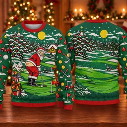 Funny Santa Mooning Dog Ugly Christmas Sweater, Christmas Gifts, Ugly Sweater Party