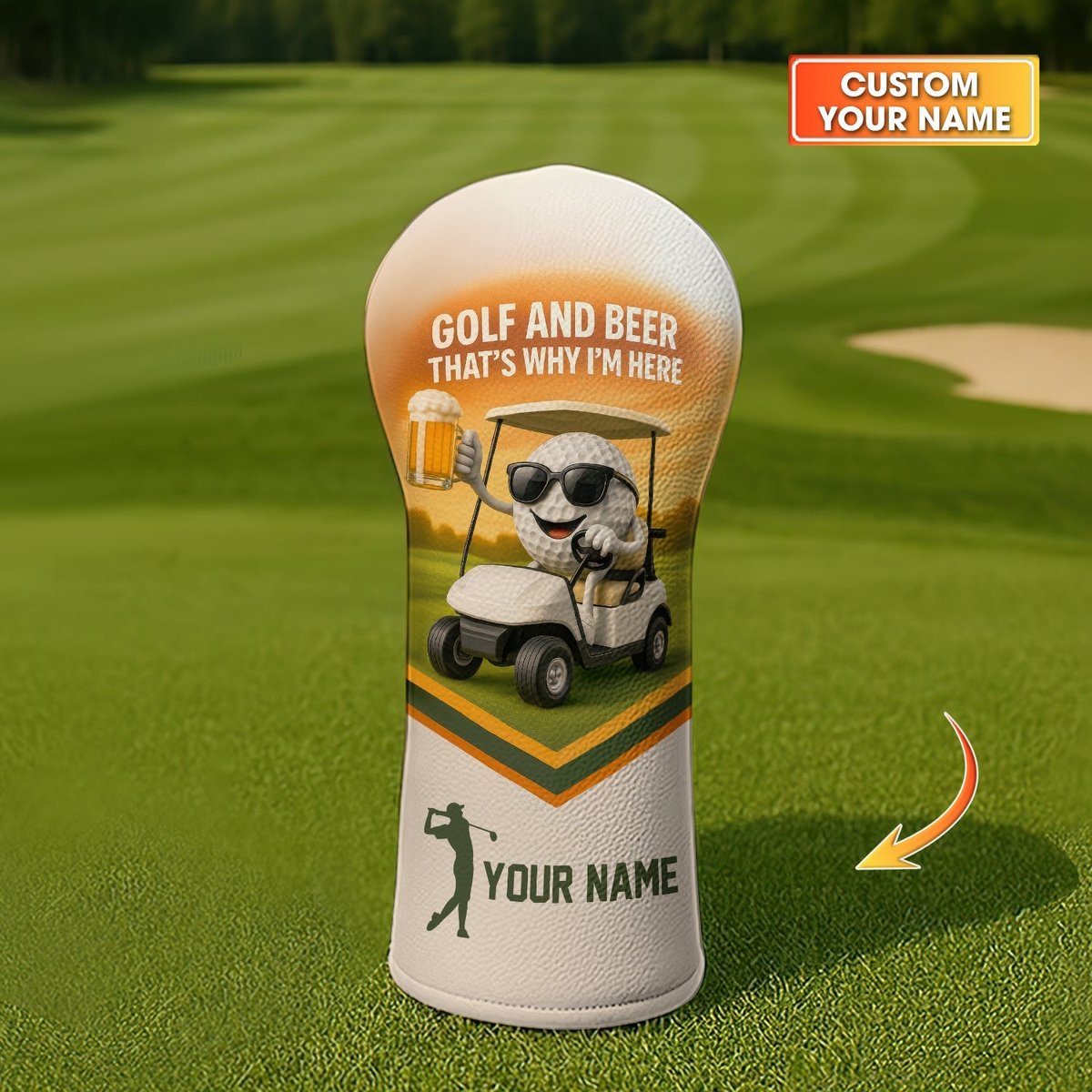 Golf And Beer That's Why I'm Here Golf Head Cover