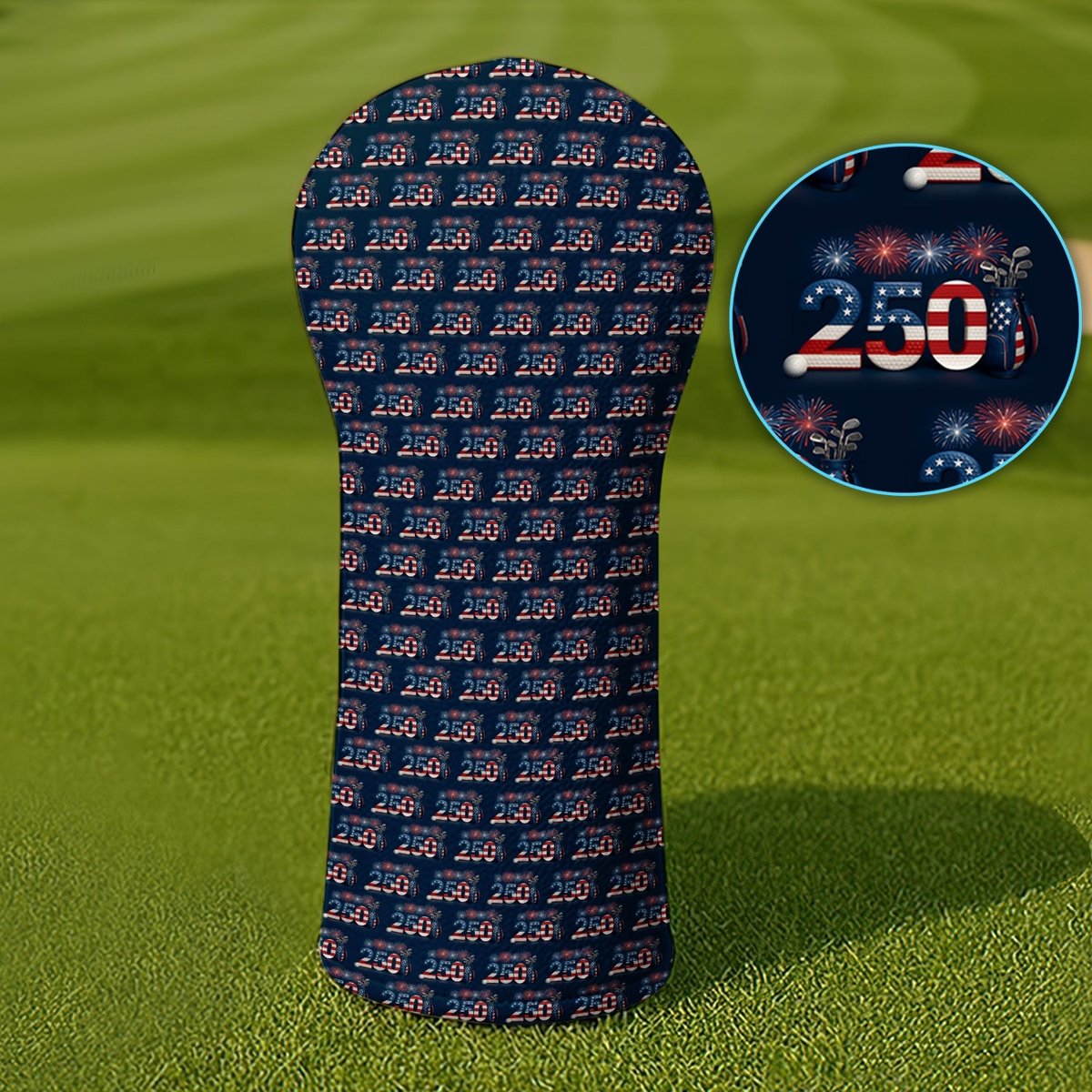 USA 250th Anniversary Patriotic Golf Head Cover For Men