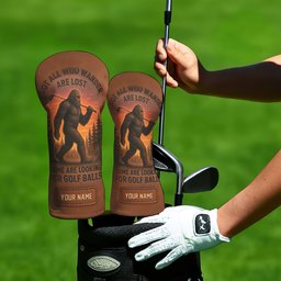 Bigfoot Not All Who Wander Are Lost Golf Head Cover - View 4