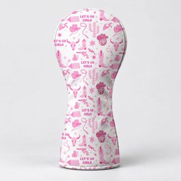 Let's Go Girls Pink Cowgirl Golf Head Cover, Golf Gifts For Women, Ladies Golf Gift