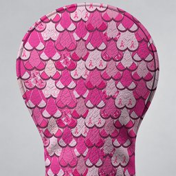 Pink Breast Cancer Ribbon Scale Pattern Golf Headcover, Driver Head Cover, Golf Gift