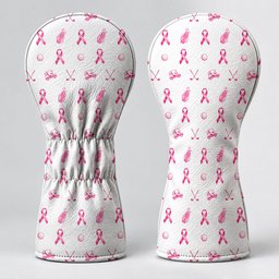 Pink Ribbon Breast Cancer Awareness Golf Head Cover, Ladies Golf Gift, Gift For Her