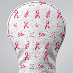 Pink Ribbon Breast Cancer Awareness Golf Head Cover, Ladies Golf Gift, Gift For Her
