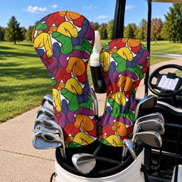 LGBTQ Pride Colors Adult Humor Golf Headcover, Golf Club Head Covers, Fun Golf Gift