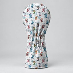 Christmas Characters Golf Pose Pattern Golf Head Cover, Golf Club Covers, Golfer Gift