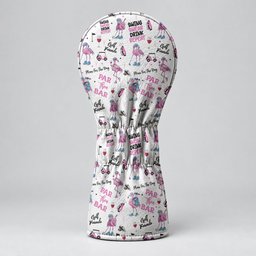 Par Then Bar Flamingo Funny Golf Head Cover, Golf Bag Accessories, Driver Head Cover