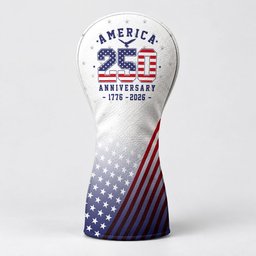 America 250 Anniversary 1776-2026 Flag Golf Head Cover, Golf Gift, Gift For Golfers