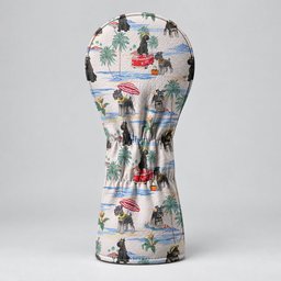 Schnauzer Beach Vacation Tropical Golf Head Cover, Golf Gift Ideas, Golf Gift For Men