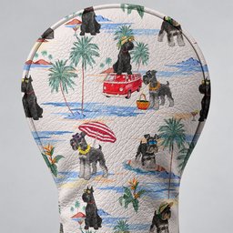 Schnauzer Beach Vacation Tropical Golf Head Cover, Golf Gift Ideas, Golf Gift For Men