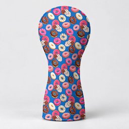 Funny Donut Adult Humor Blue And Pink Golf Head Cover, Gift For Golfers, Golfer Gift