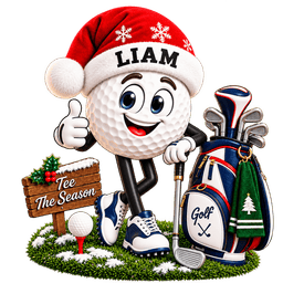Custom Name Santa Golf Ball Acrylic Ornament, Christmas Tree Decor, Christmas Gifts