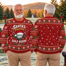 Santa's Favorite Buddy Ugly Christmas Sweater, Holiday Party Sweater, Funny Xmas Gift