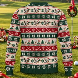 Birdies Santa Duck Sleigh Ugly Christmas Sweater, Golf Lover Gifts, Christmas Gifts
