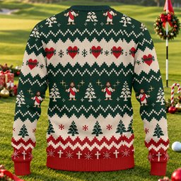 Jesus Savior Golf Therapy Ugly Christmas Sweater, Ugly Sweater Party, Funny Xmas Gift