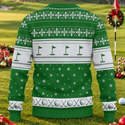 Green Jacket Santa Beer Ugly Christmas Sweater, Christmas Golf Gift, Golf Lover Gifts