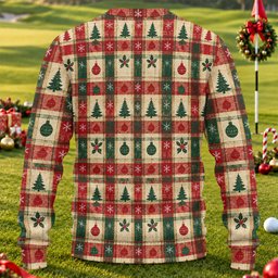 Tree Patchwork Plaid Ugly Christmas Sweater, Christmas Gifts, Christmas Sweater Gift