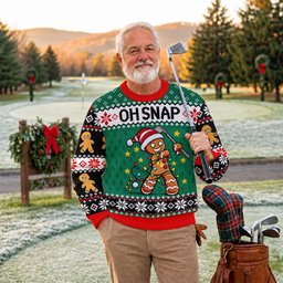 Oh Snap Gingerbread Ugly Christmas Sweater, Holiday Party Sweater, Ugly Sweater Party