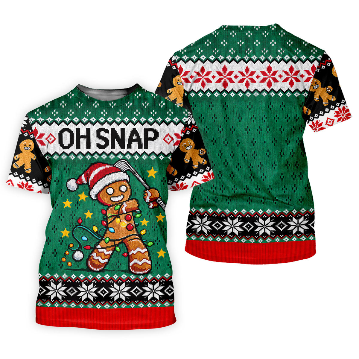 Oh Snap Gingerbread Christmas Golf Shirt, Golf Gifts For Women, Ladies Golf Tops