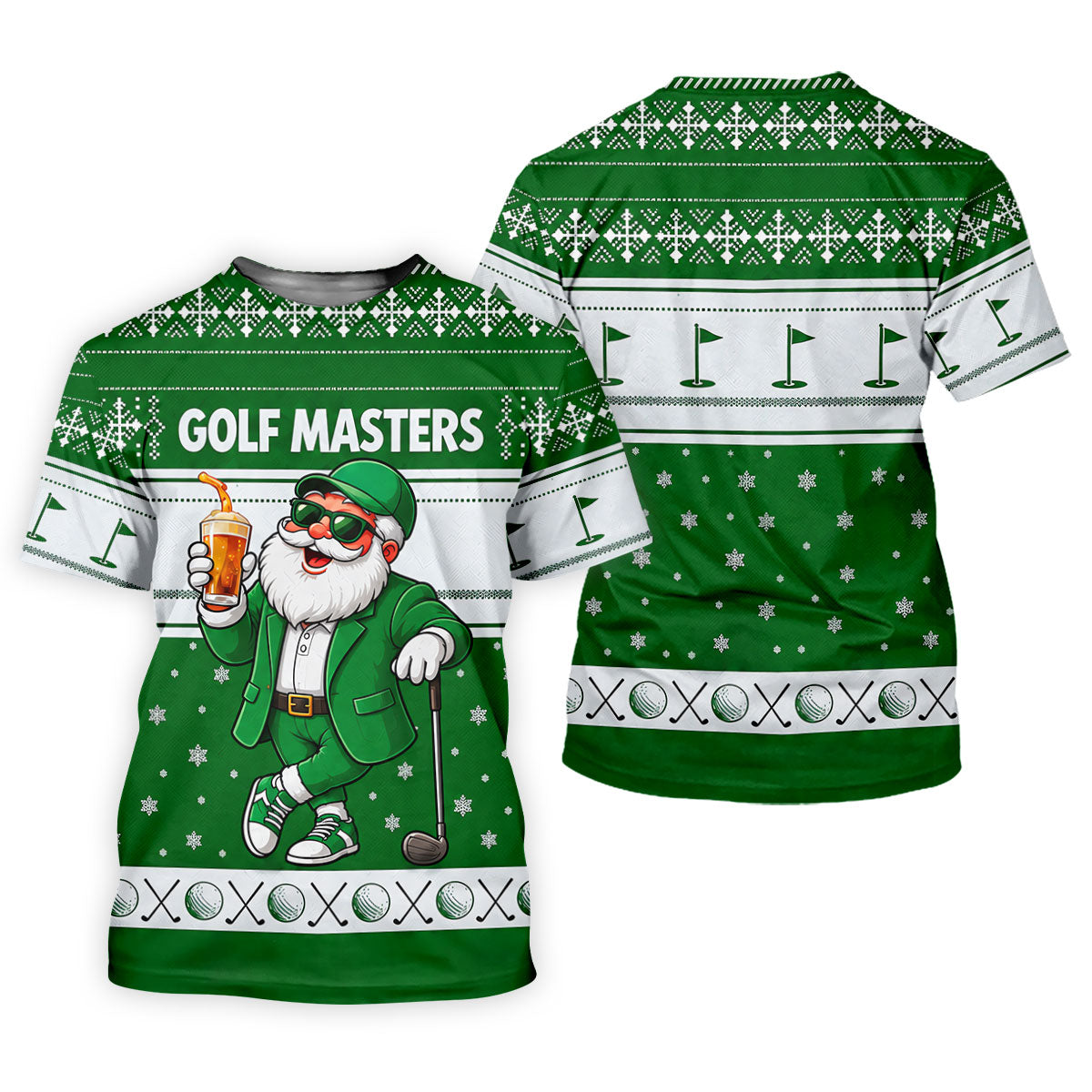 Green Jacket Santa Beer Christmas Golf Shirt, Golf Shirts For Women, Womens Golf Tops