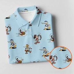 Cartoon Friends Fishing Trip Golf Shirt, Womens Golf Clothing, Ladies Golf Shirts