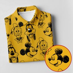 Sketch Cartoon Friends Faces Golf Shirt, Mens Golf Apparel, Funny Mens Golf Shirts