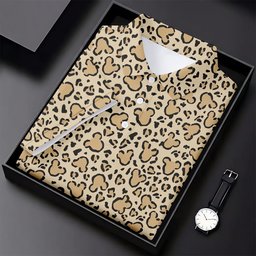 Leopard Print Mouse Ears Pattern Golf Shirt, Womens Golf Apparel, Ladies Golf Apparel