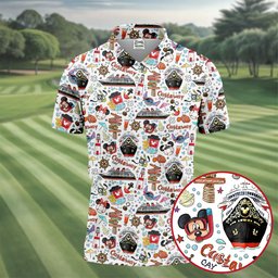Cartoon Cruise Island Vacation Golf Shirt, Golf Gifts For Men, Funny Mens Golf Shirts