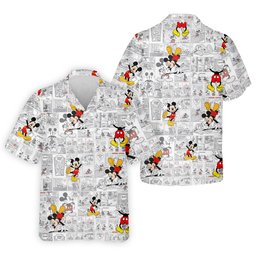 Retro Comic Strip Cartoon Mouse Golf Shirt, Golf Polo For Men, Funny Mens Golf Shirts