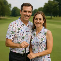 Magic Theme Park Icons Pattern Golf Shirt, Mens Golf Apparel, Mens Golf Clothing