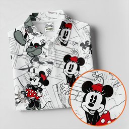 Cartoon Mouse Couple Comic Strip Golf Shirt, Ladies Golf Apparel, Womens Golf Tops