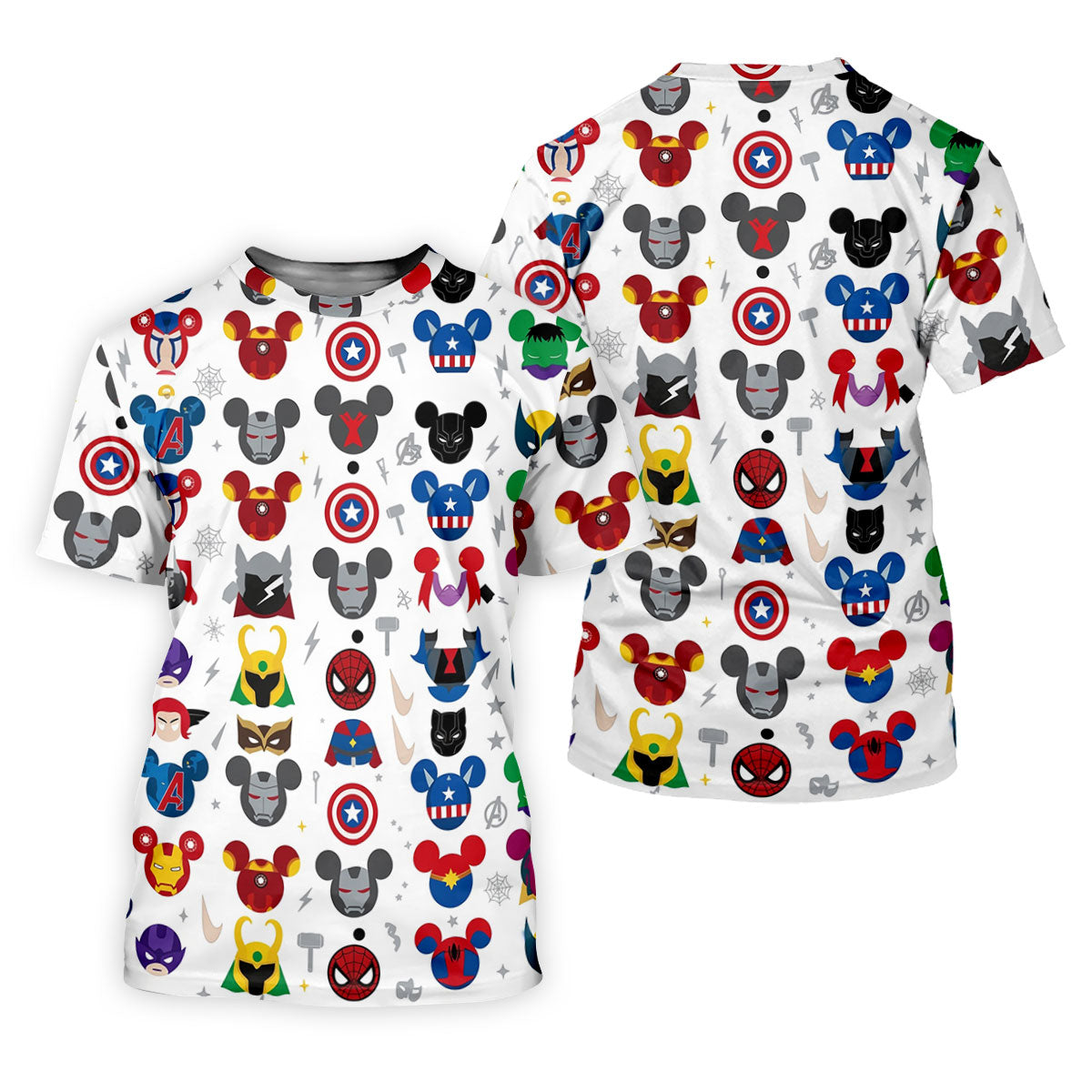 Comic Hero Mouse Ears Pattern Golf Shirt, Golf Gifts For Men, Mens Golf Clothing