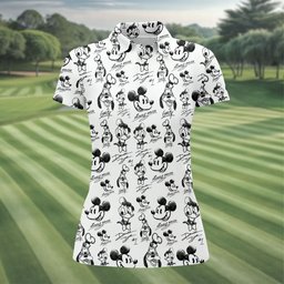 Cartoon Friends Autograph Sketch Golf Shirt, Ladies Golf Tops, Golf Shirts For Women
