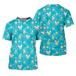 Turquoise Island Cartoon Hawaiian Golf Shirt, Ladies Golf Tops, Womens Golf Tops