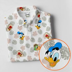 Duck And Parrot Leaf Hawaiian Golf Shirt, Funny Mens Golf Shirts, Mens Golf Polo