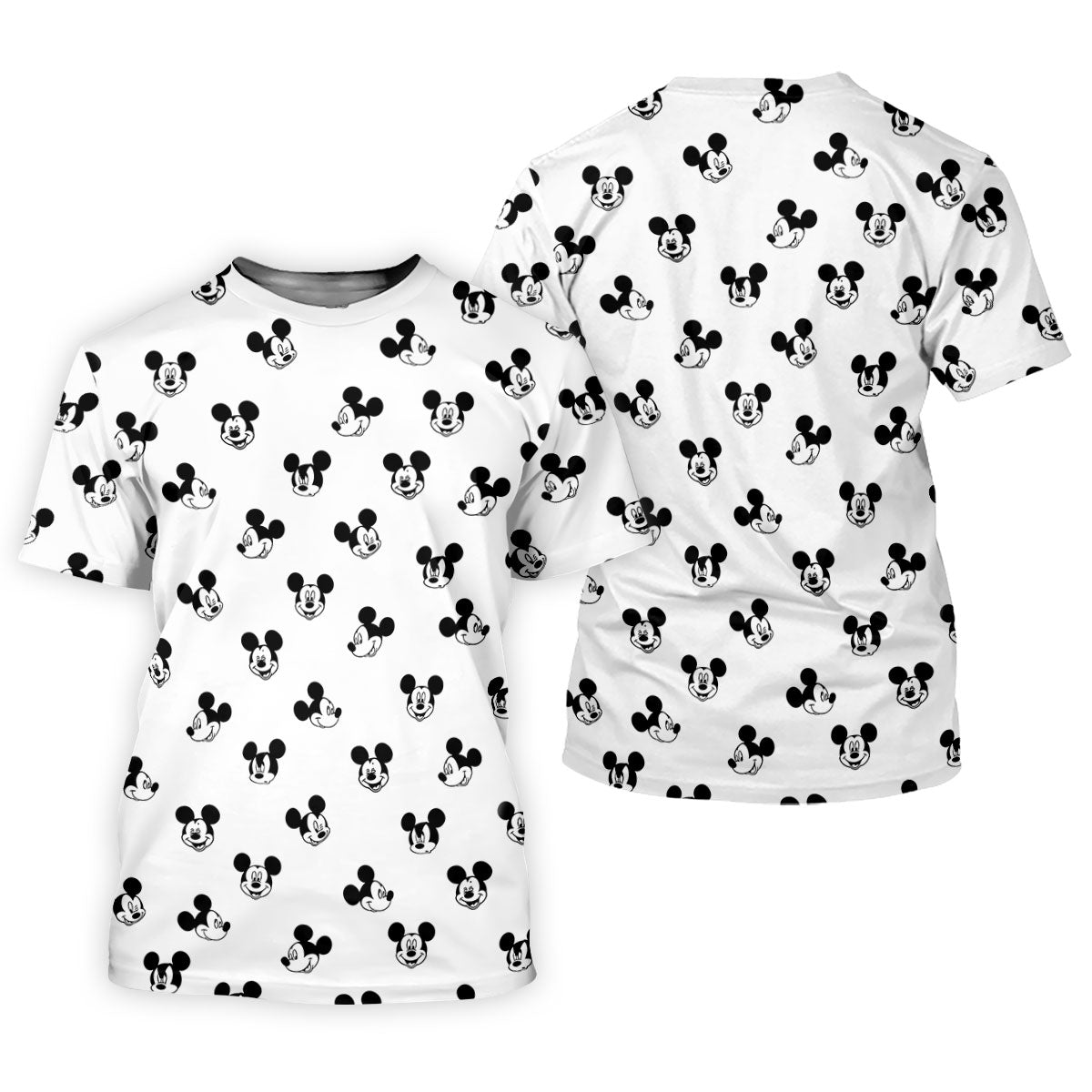 Classic Black Cartoon Mouse Faces Golf Shirt, Womens Golf Tops, Golf Gifts For Women