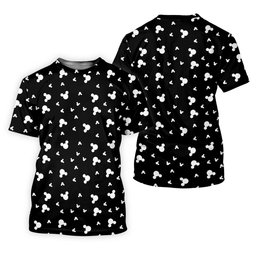 Black And White Mouse Ears Dots Golf Shirt, Womens Golf Clothing, Ladies Golf Apparel
