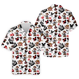 Pirate Cartoon Mouse Skull Swords Golf Shirt, Mens Golf Apparel, Golf Gifts For Men