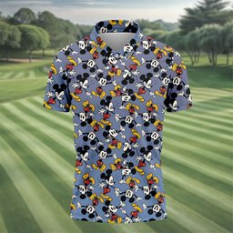 Vintage Dancing Cartoon Mouse Golf Shirt, Funny Mens Golf Shirts, Golf Shirts For Men