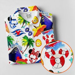 Cartoon Snorkel Palm Hawaiian Golf Shirt, Mens Golf Clothing, Golf Shirts For Men
