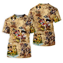 Cartoon Friends Pirate Treasure Map Golf Shirt, Mens Golf Polo, Golf Shirts For Men