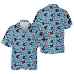 Ahoy Pirate Mouse Ears Bandana Golf Shirt, Mens Golf Apparel, Golf Shirts For Men